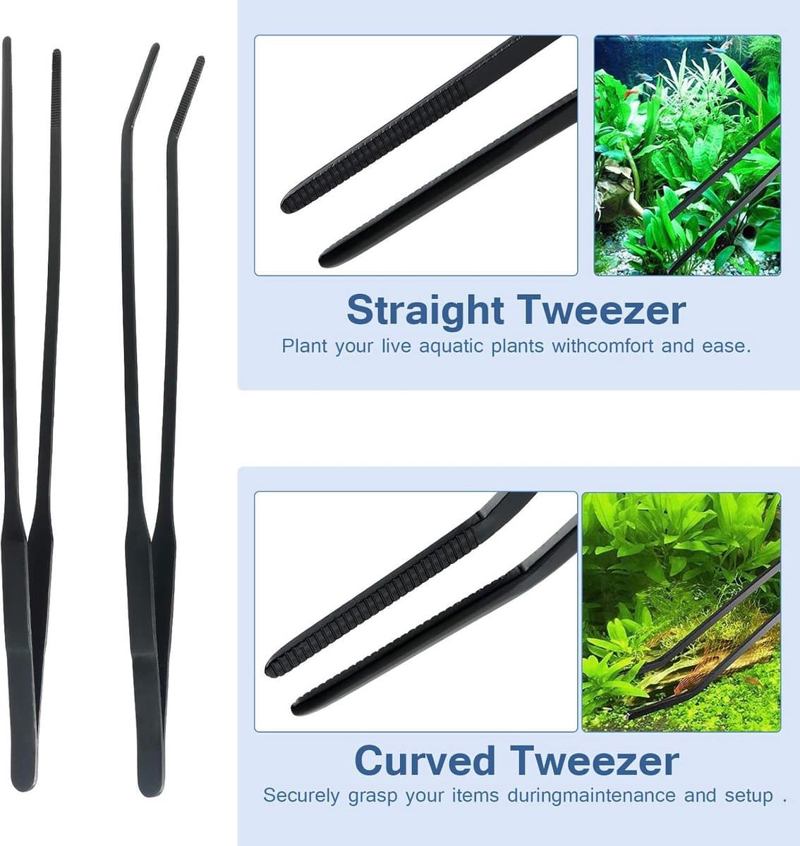 Complete 4-in-1 Aquarium Gereedschap Set - Roestvrij Staal Onderhoudsset voor Planten en Reiniging thumbnail 4