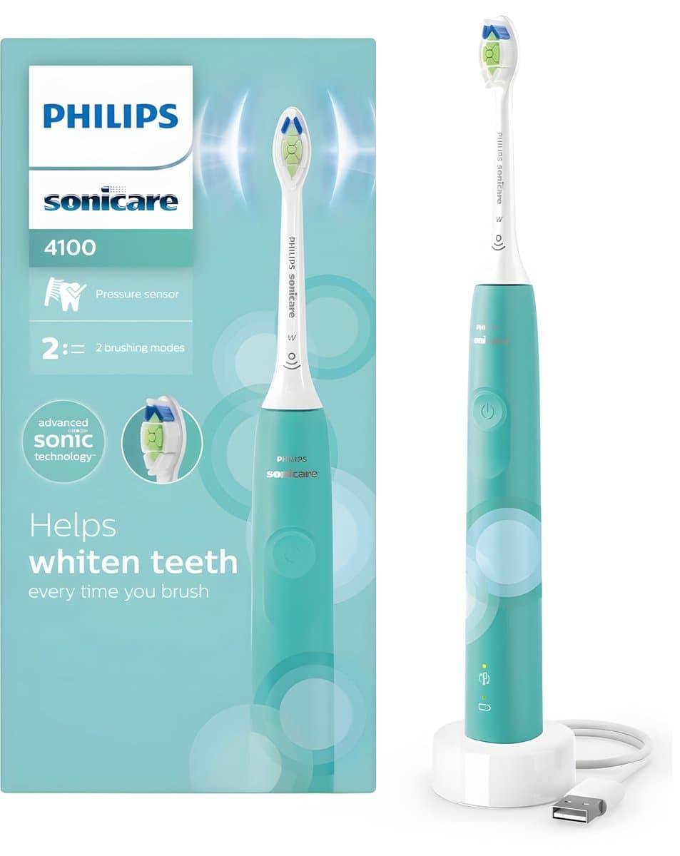 Philips Sonicare ProtectiveClean 4100 - Sonische Tandenborstel - 62000 trillingen - Druksensor - 2 weken batterij - afbeelding 1