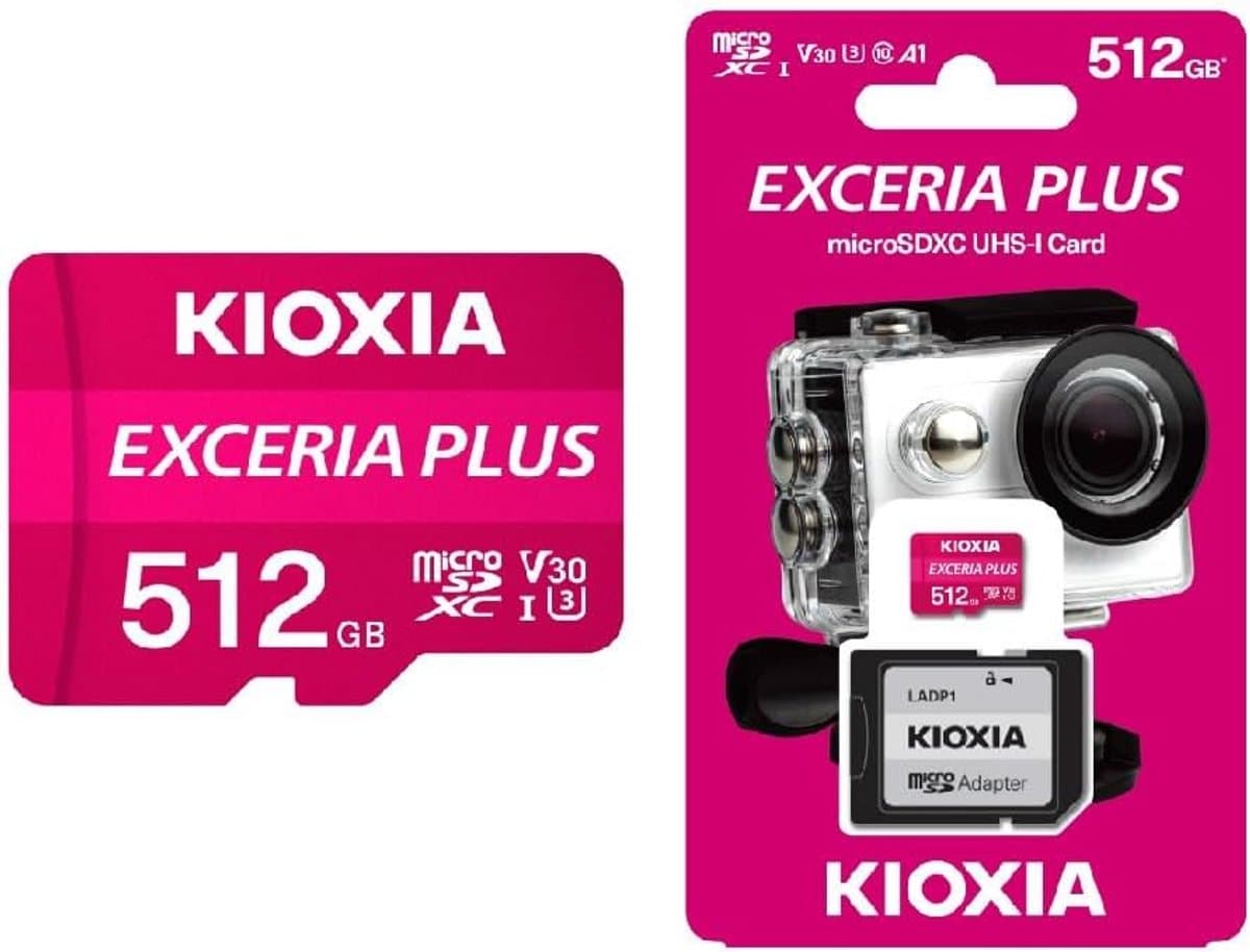 Micro SDXC Kaart 512 GB UHS-I Klasse 10 Snel Lezen Inclusief Adapter thumbnail 3