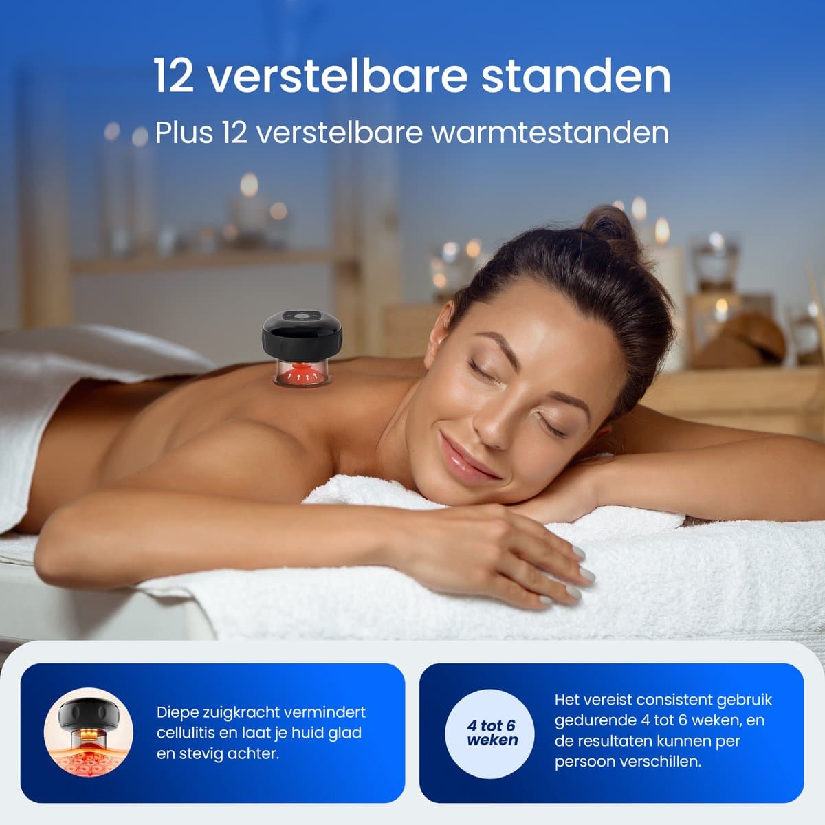 Cellulite Massage Apparaat - Cupping Set Massage - Anti Cellulitis Apparaat - Elektrisch Cupping Apparaat - 12 Standen & Temperaturen - Draadloos - Inclusief 6 Etherische Oliën thumbnail 4