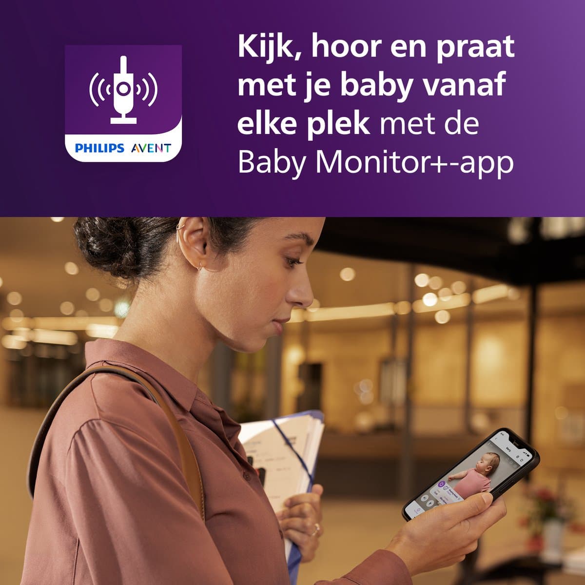 Philips Avent Premium Connected babyfoon met camera en app – Ademhaling en slaap detectie - SCD973/26 thumbnail 3