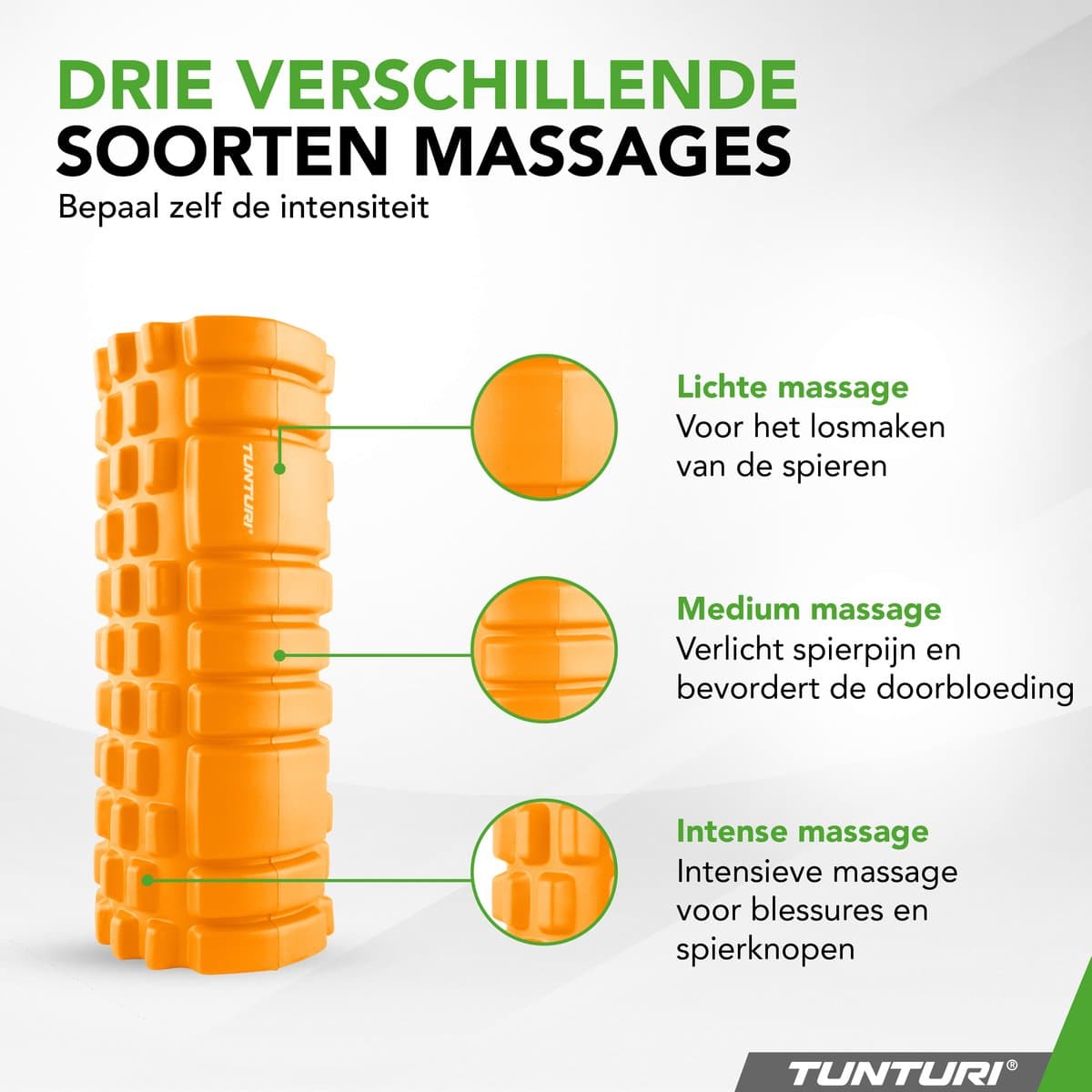 Tunturi Yoga Grid Foam Roller - Massage Roller - Foamroller - Fitness Roller - Oranje - 33cm - Incl. gratis fitness app thumbnail 7