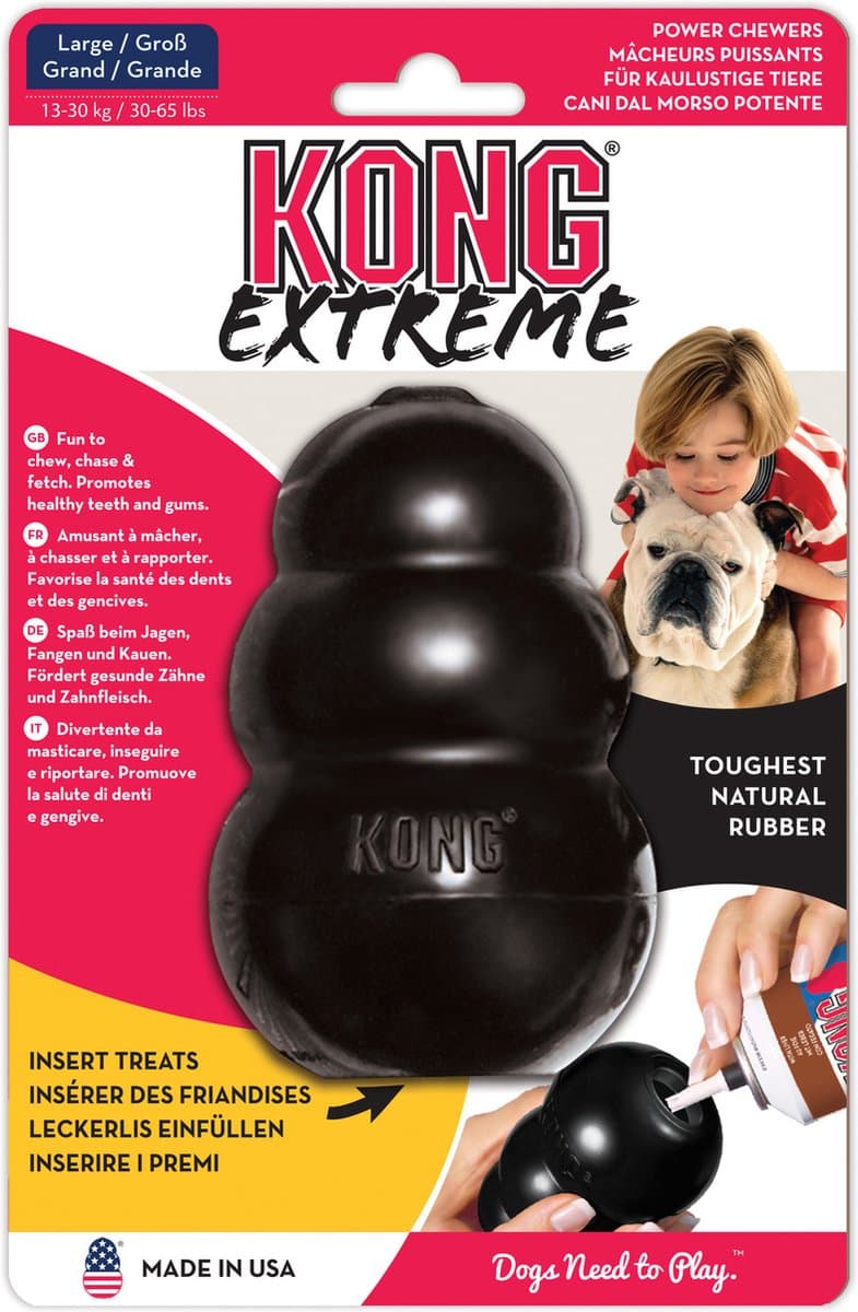 KONG Extreme – Honden Speelgoed – Rubber – Zwart - L - 13 tot 30 kg thumbnail 3