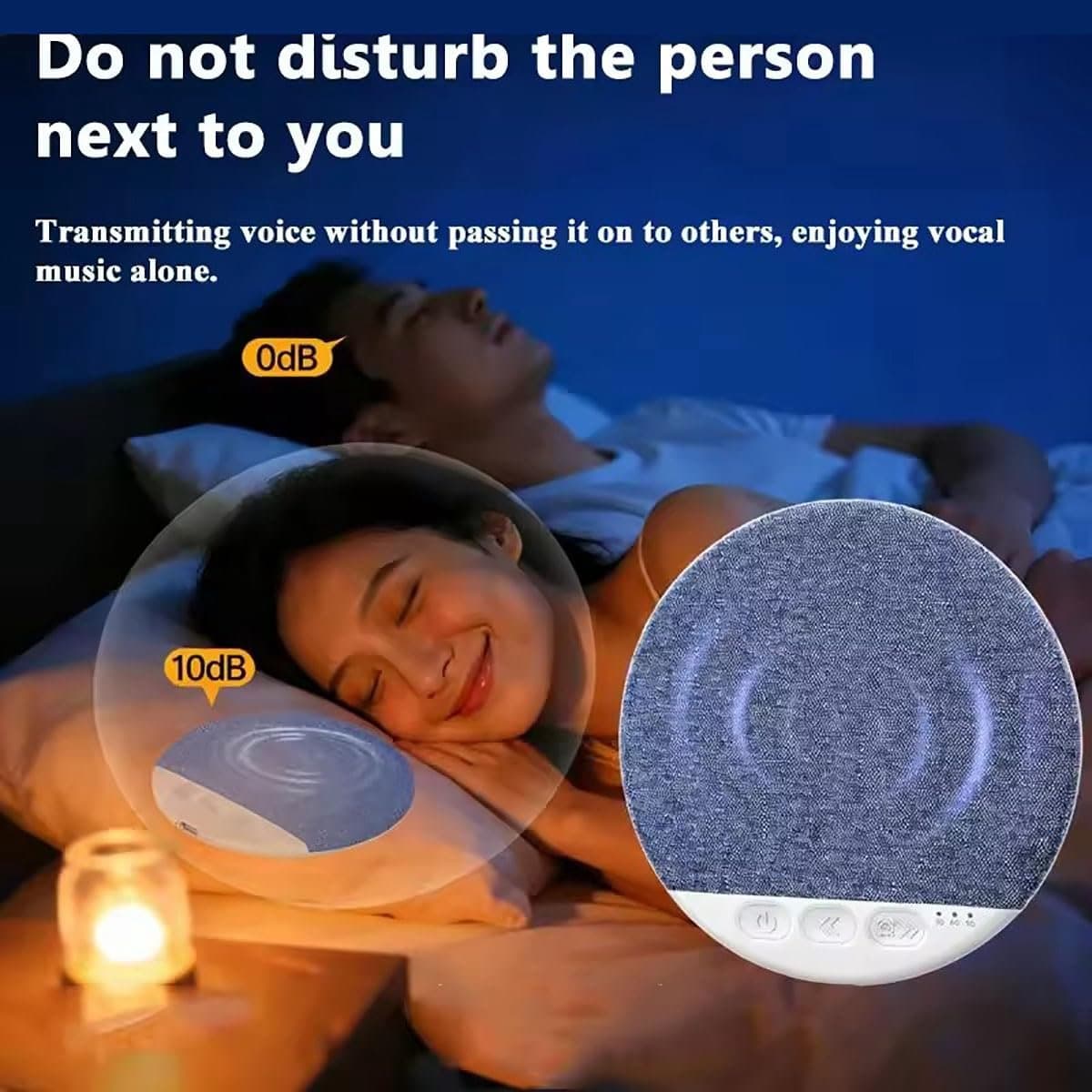 Slaapsprekers Kussen Luidspreker - Ultradun, Bluetooth 5.4, Witte Ruis thumbnail 2