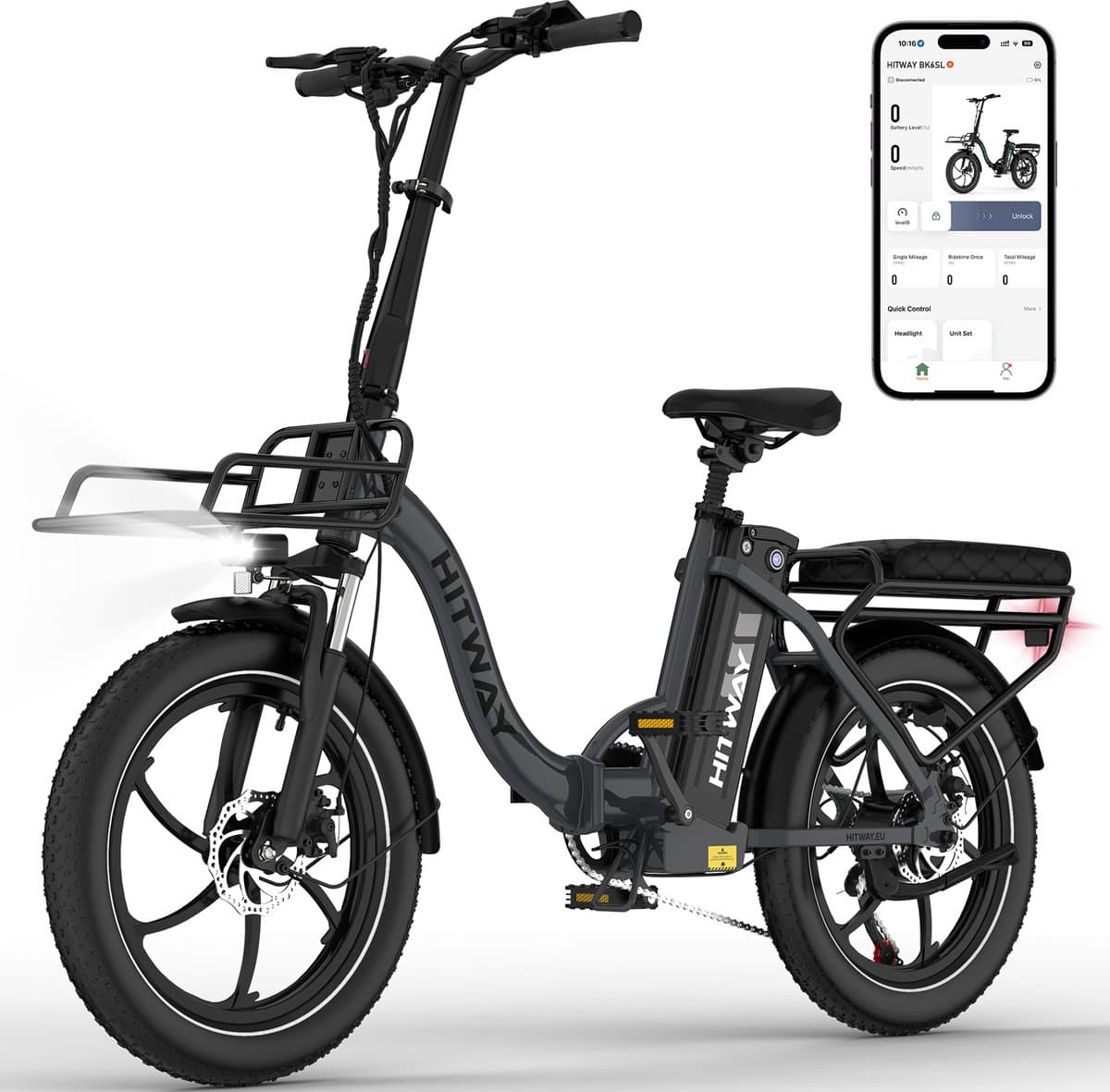 Hitway BK6SL1 - Opvouwbare e-fiets 250W, 70-150km bereik