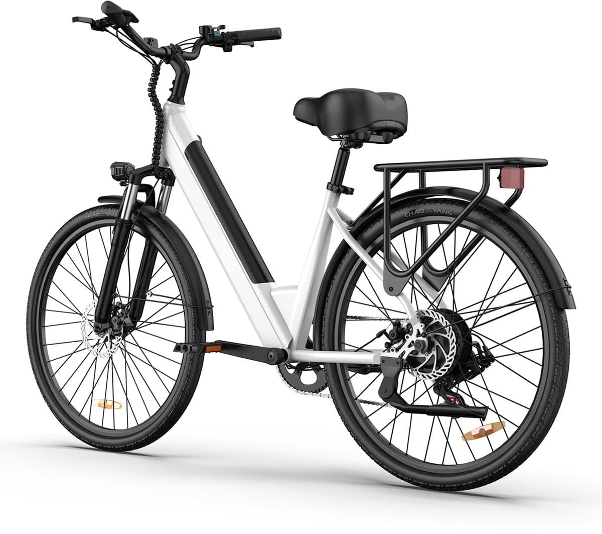 Qekud E26 Elektrische Fiets - Hoogkoolstofstaal - 36V 13Ah Accu - 80km Bereik - Shimano 7-Speed - 26" Banden thumbnail 6