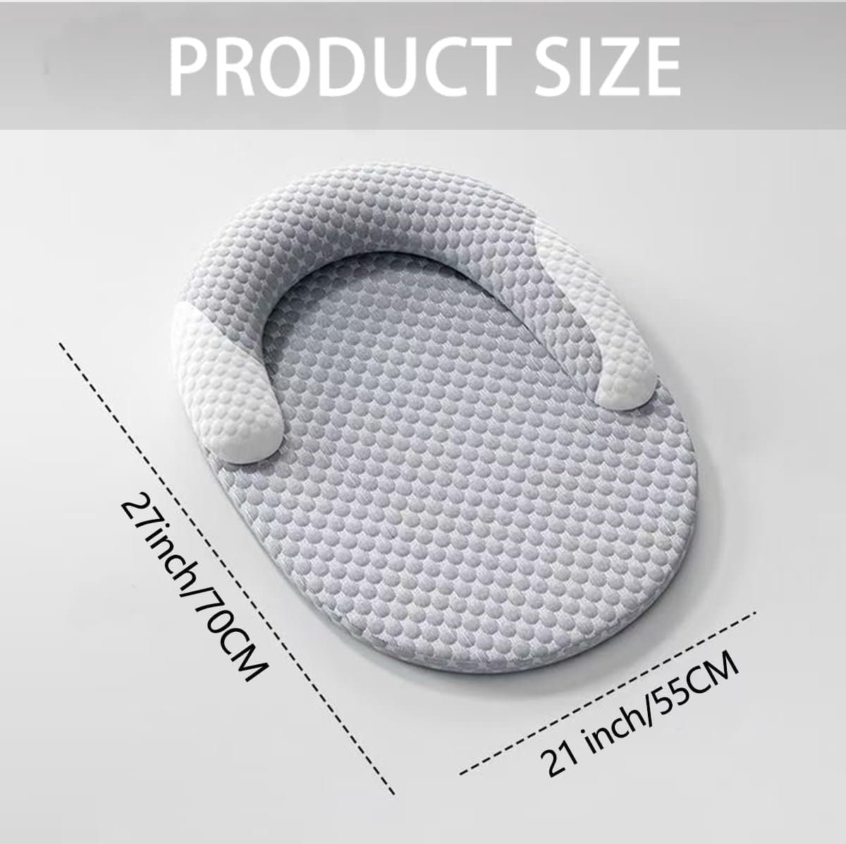 OLOEY Zomers verkoelend kattenbed voor binnenkatten-orthopedisch hondenbed met nekondersteuning-ademend en wasbaar huisdierbed met antisliponderkant-Rustgevend knuffelbed voor katten-honden-puppy's en kittens-Grijs(L) thumbnail 2
