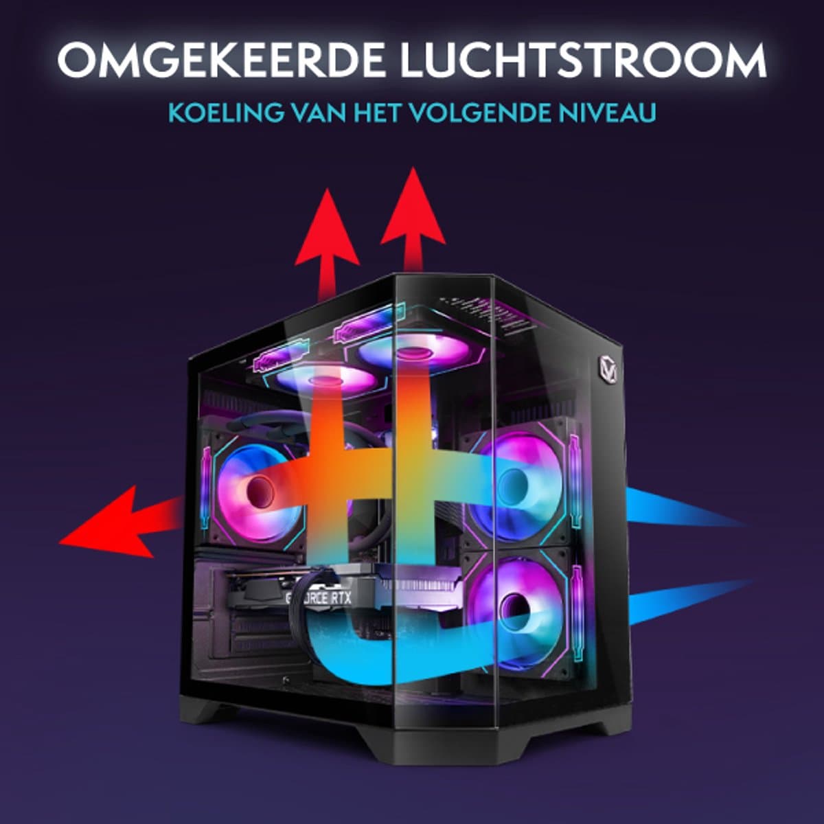 Vibox Gaming PC - Ryzen 7 5700X - RTX 5060 Ti - 16GB RAM - 1TB SSD - Windows 11 - WiFi 6 + Bluetooth 5.4 - Waterkoeling thumbnail 4