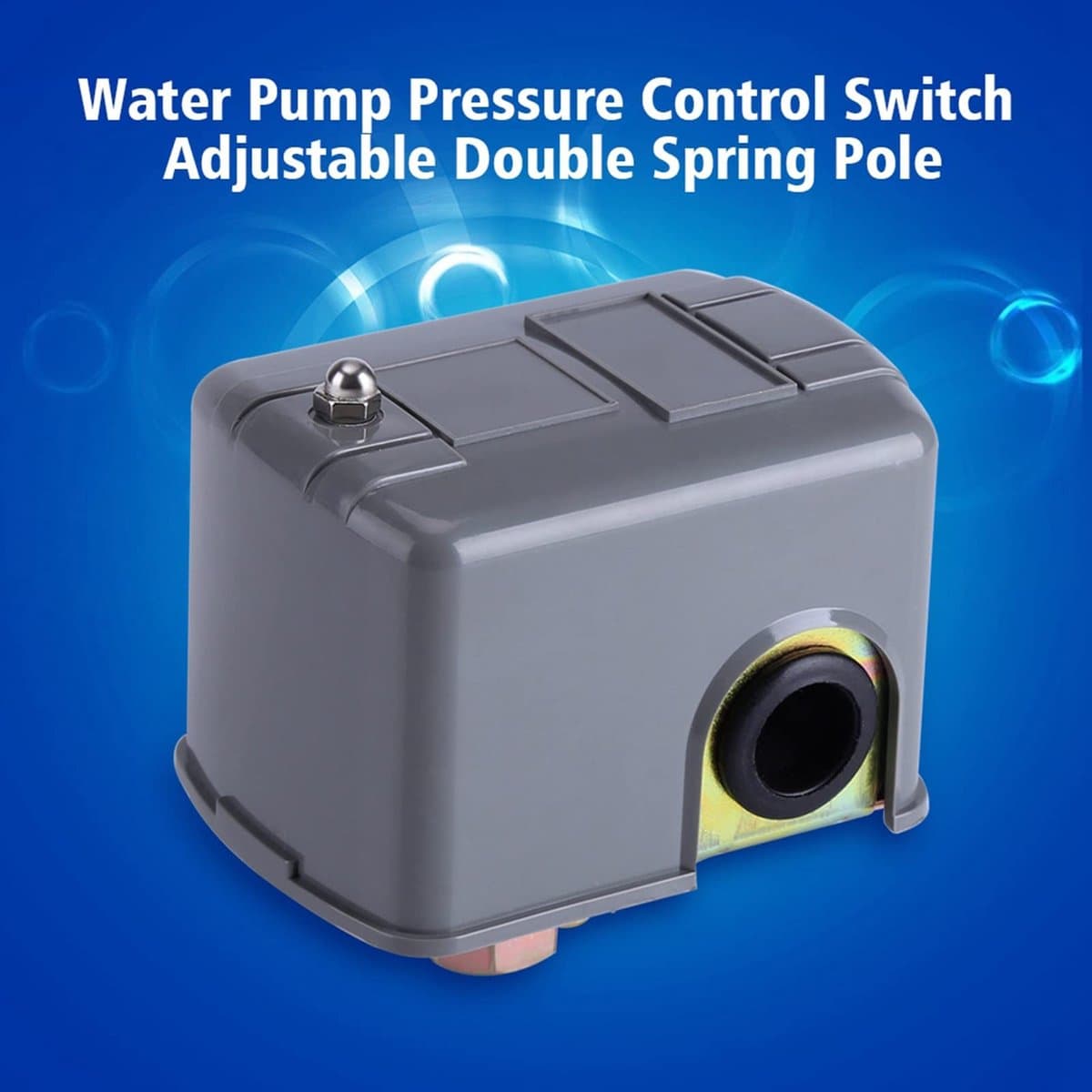 Dailygoody - Waterpomp - Drukschakelaar - Verstelbaar voor optimale druk - Grijs - Zelfaanzuigende waterpomp - Ideaal voor de tuin - 110V-230V thumbnail 3