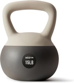 Productfoto van Kettlebell Set - Gewichtheffen Zand - Krachttraining Thuis - Schokbestendig - 15 Pond - Zandsteen