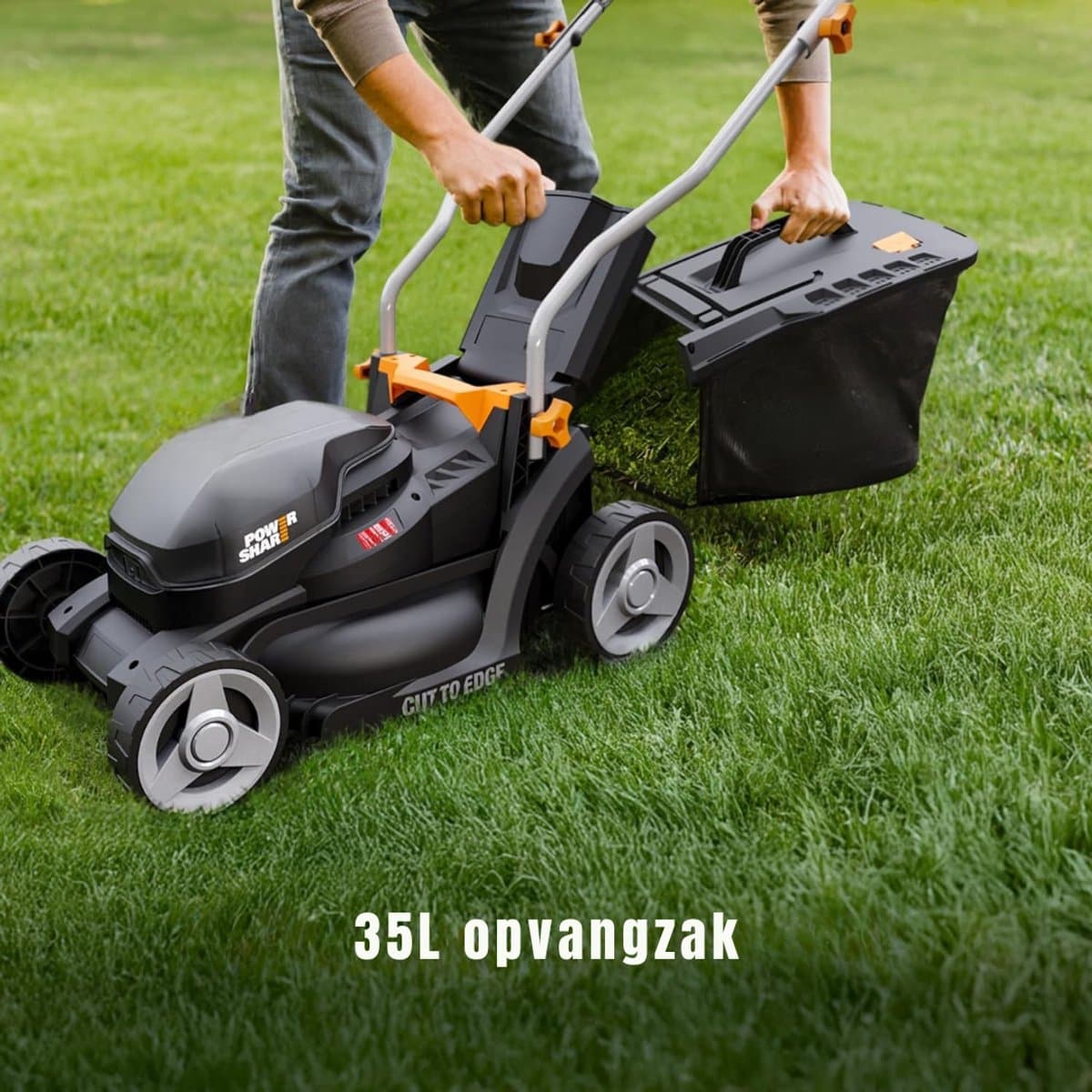 Florixa® Grasmaaier Accu - Grasmaaier Elektrisch - Grasmaaier Benzine - Grasmaaier Benzine Zelftrekkend - Zwart - 114cm x 43cm x 107cm; 9.77 kg thumbnail 5