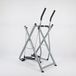 Productfoto van Opvouwbare Crosstrainer - Thuis Fitness - Cardio Training - Dubbele Trainer - Max 120 kg - Zilver