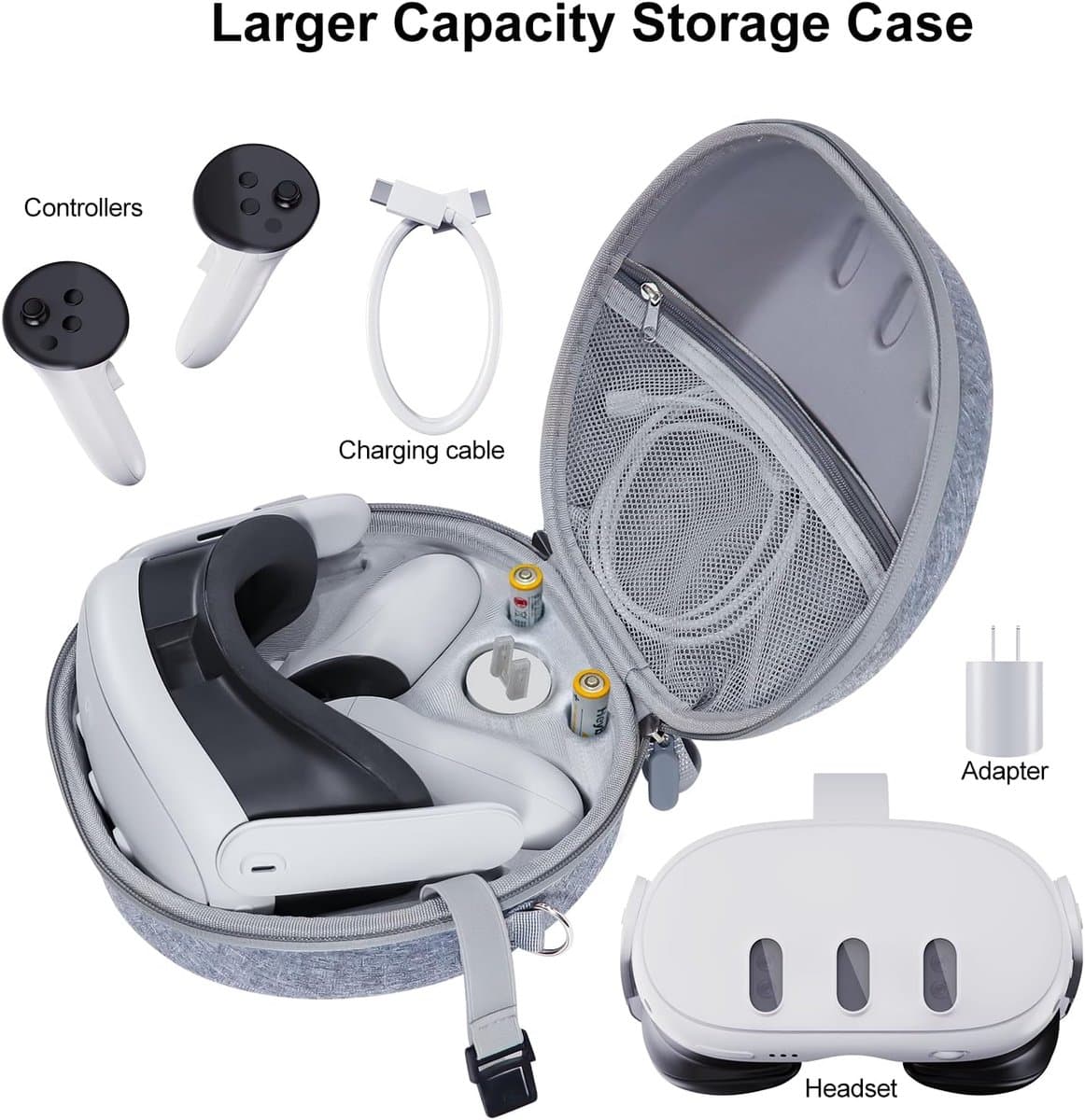 Draagtas Meta Quest 3 - VR Headset Tas - Reizen en Opslag - Ultrastrak Ontwerp - 27x25x12 cm thumbnail 4