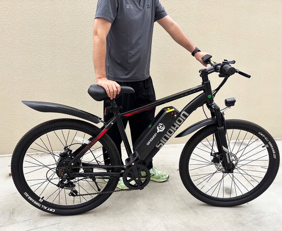 SINOHON EM200D Elektrische MTB – 250W Motor, 36V 10,4Ah Accu, 60km Bereik, 7-Speed Shimano – LED-Koplamp thumbnail 7