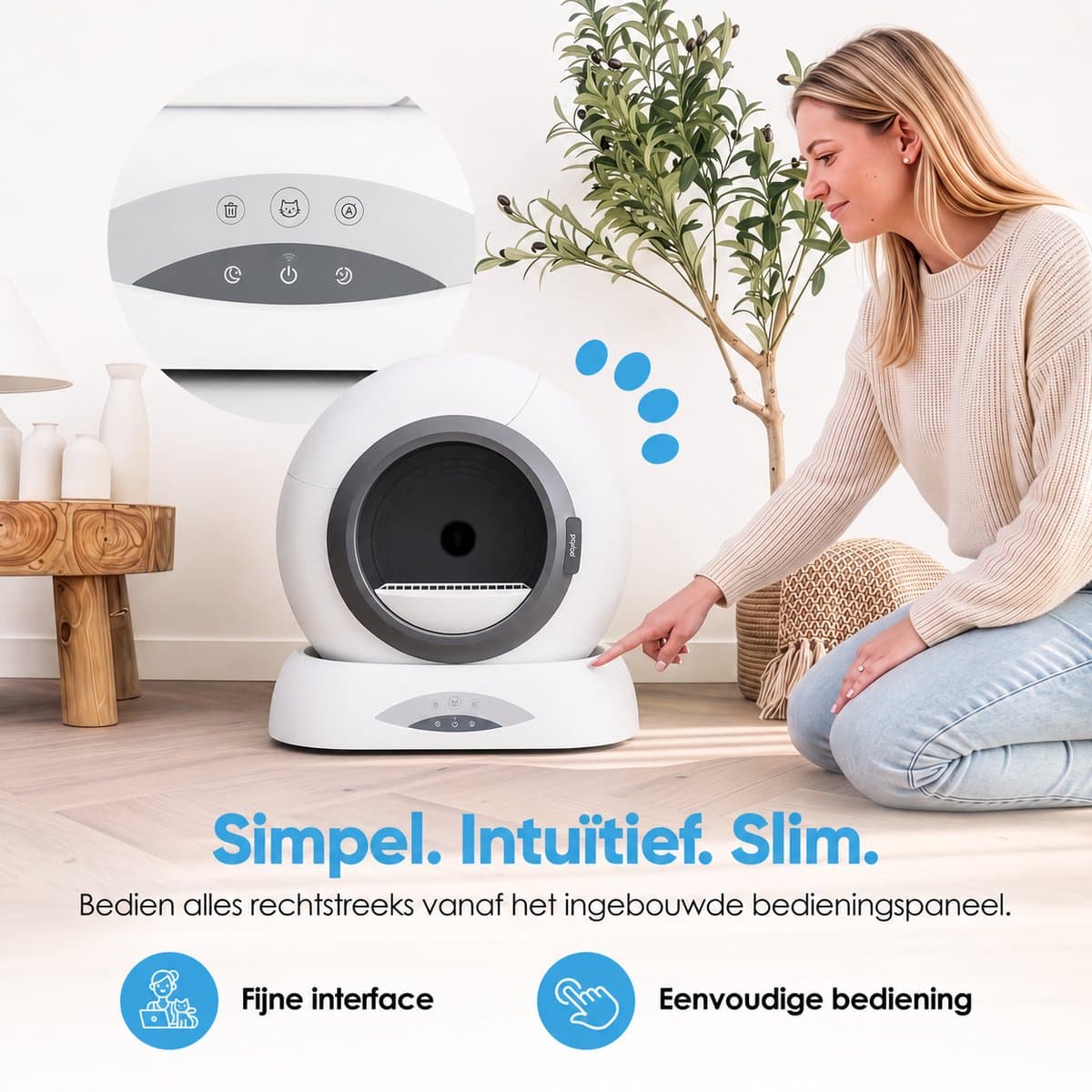 Purloo Automatische Kattenbak 65L XXL - Zelfreinigend thumbnail 4