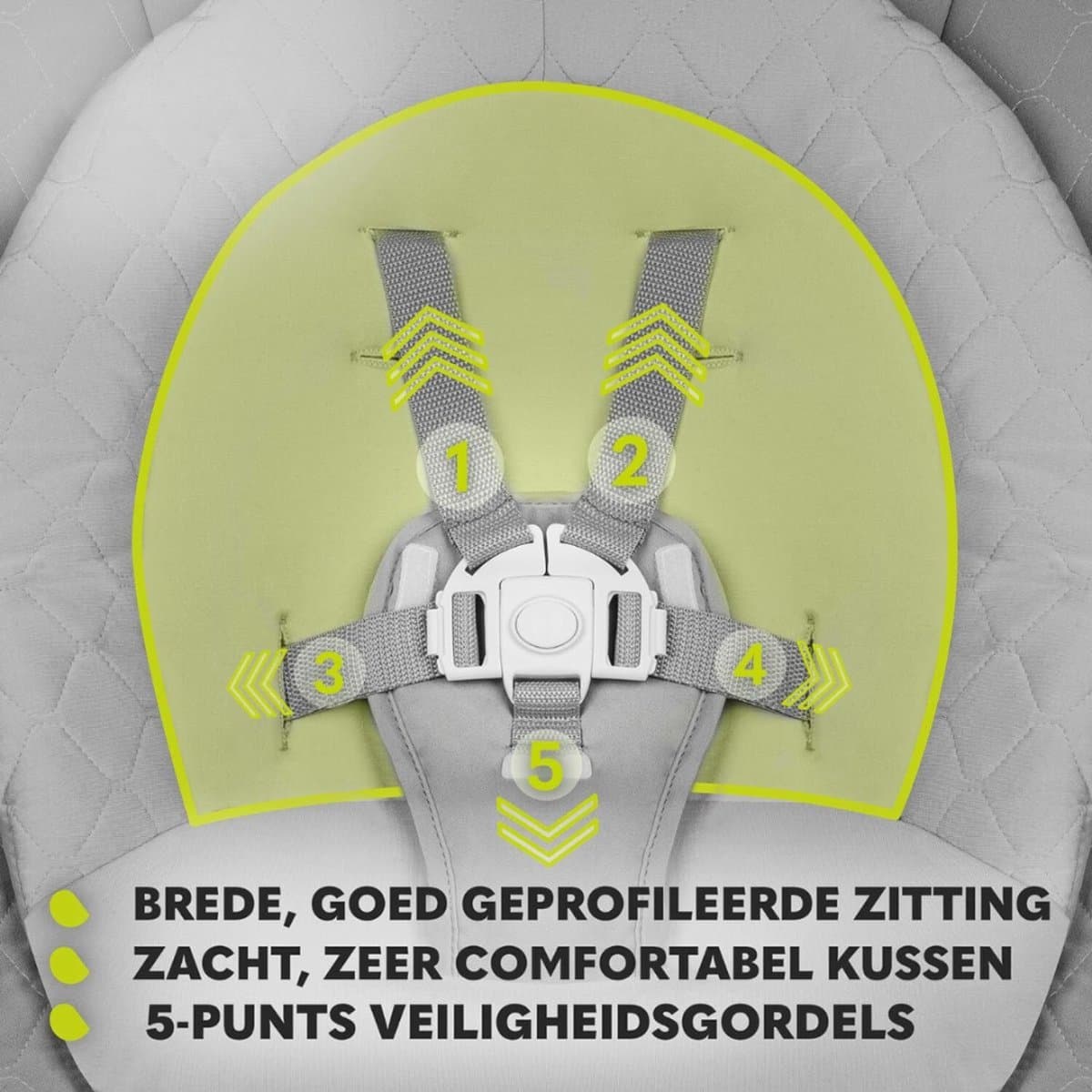 Elektrische Wipstoel - Elektrische Babyschommel - Schommelstoel - Baby Swing - Premium thumbnail 2