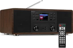 Productfoto van Internetradio - Audizio Avola alles-in-één radio met Bluetooth - DAB+/FM - CD speler - Houtlook