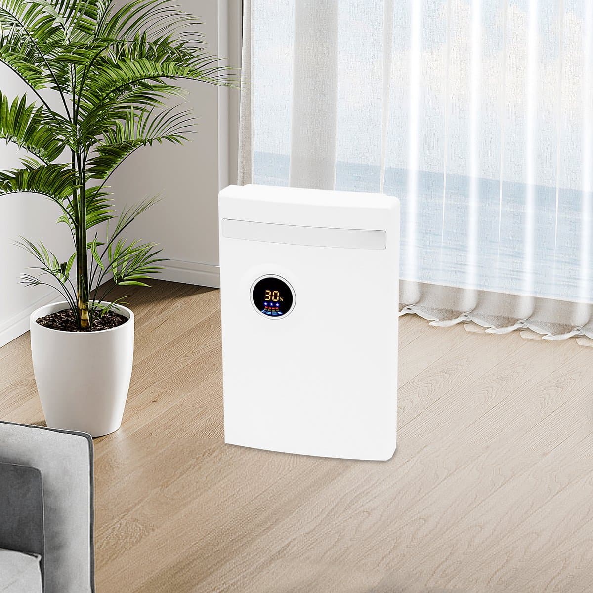 Luchtontvochtiger Elektrische Ontvochtiger 2200ML 100W 220V Huishoudontvochtiger Met LED Display Binnenontvochtiger thumbnail 5
