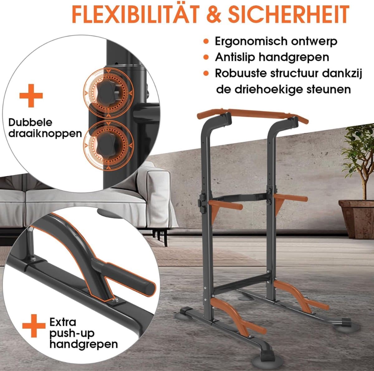 DnA® Squat Rack - Squat Wedge - Power Rack - Zwart - 82cm x 75cm x 210cm thumbnail 6