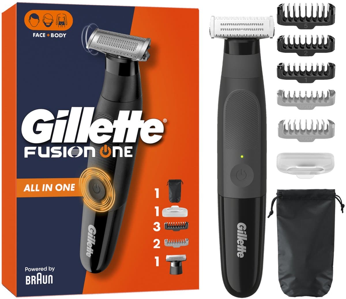 Gillette Fusion One Hybrid Trimmer & Scheerapparaat