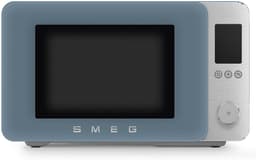 Productfoto van SMEG MOC02SBMEU Combi-Magnetron - Air Fry - Heteluchtoven & Grill - 27L - 2100W - Inverter Technologie - 25 Automatische Programma's - Soft Close - Collezione - Mat Storm Blue