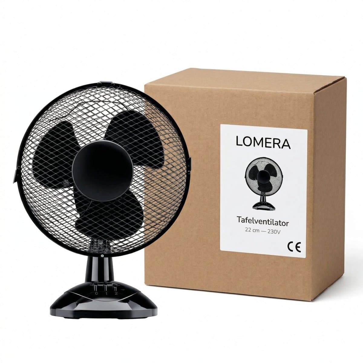 Lomera Tafelventilator 230V - Bureau Ventilator - Ventilator Klein - Stille Ventilator - Tafel Ventilator - Slaapkamer Ventilator - Kantoor Ventilator - Mini Ventilator - Kantelbaar - Voor Woonkamer, Slaapkamer en Kantoor thumbnail 5