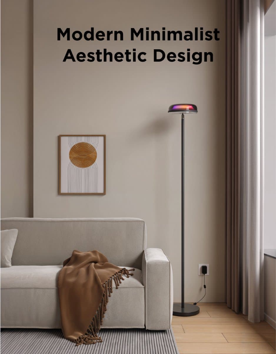 Govee slimme vloerlamp 170 cm Matter RGBICWW - ripple wall wash verlichting - drie lichtzones - projectieverlichting thumbnail 8