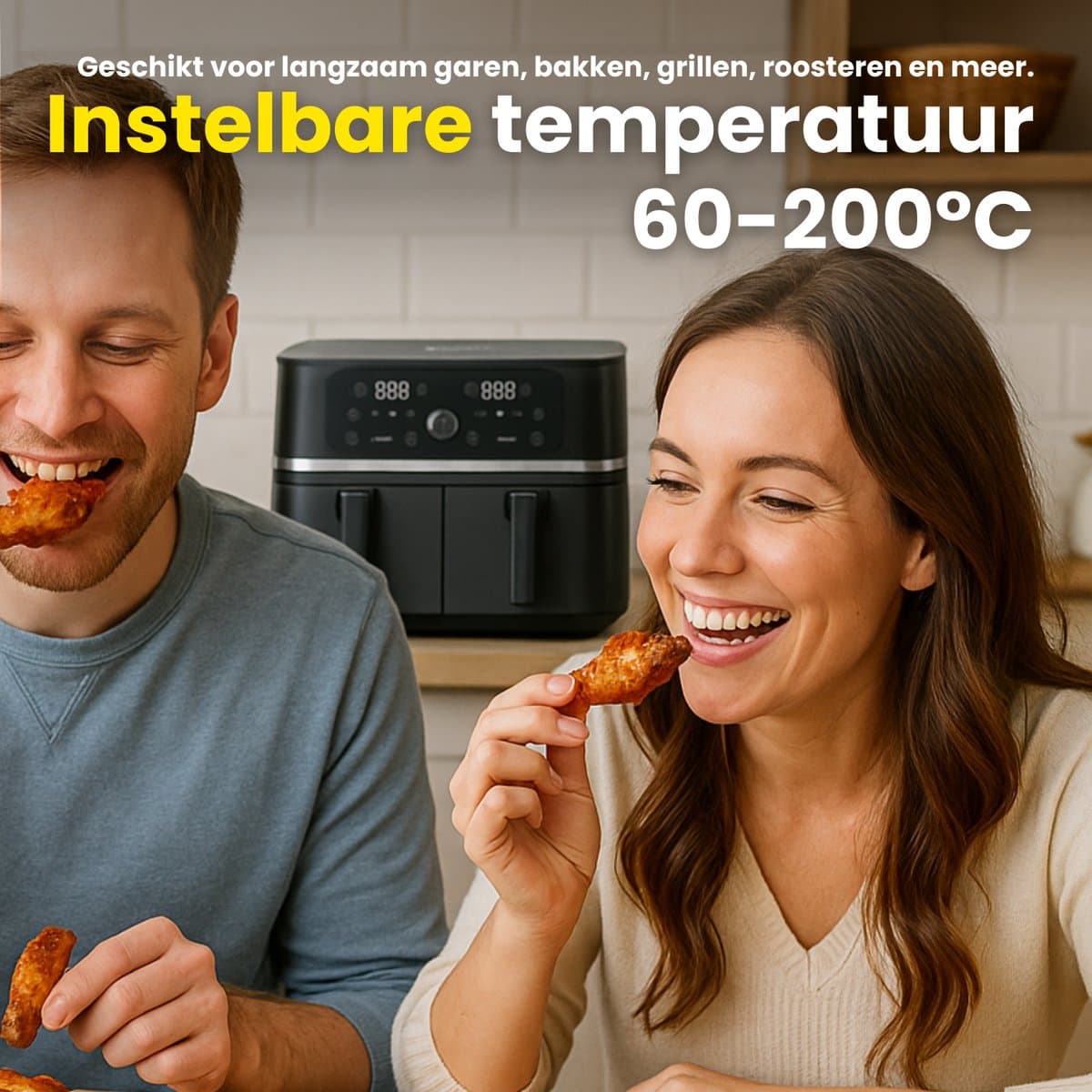 Dubbele Airfryer XXL 9L thumbnail 4