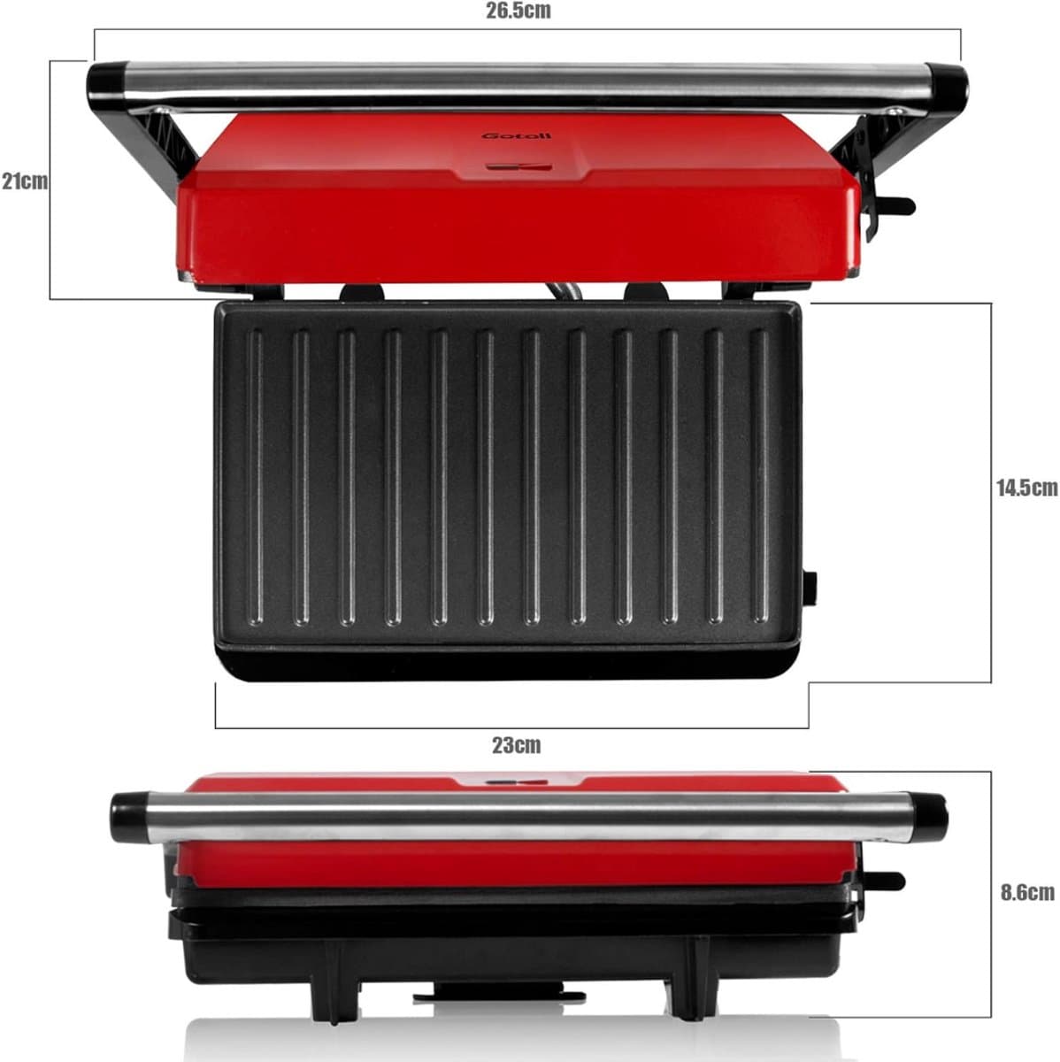 DailySupplies® Tosti Apparaat - Panini Grill - Contactgrill thumbnail 2