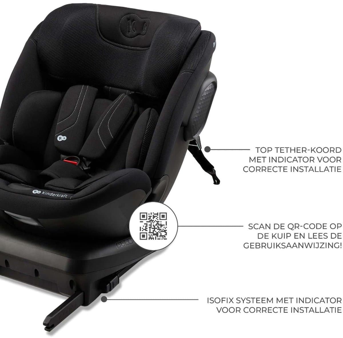 Kinderkraft XPEDITION 3 i-Size Autostoel – 40-150 cm – Met Isofix – Groep 0/1/2 – Zwart thumbnail 7