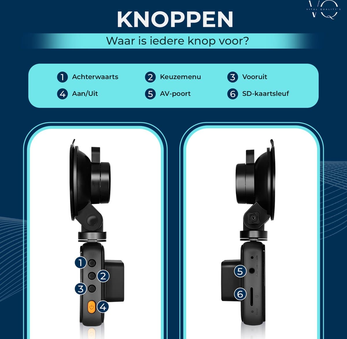 Dual Dashcam Voor Auto - Camera Voor en Achter 1080p Full HD - Parkeerbewaking - G-Sensor- Nachtvisie - Nederlandse Handleiding thumbnail 6