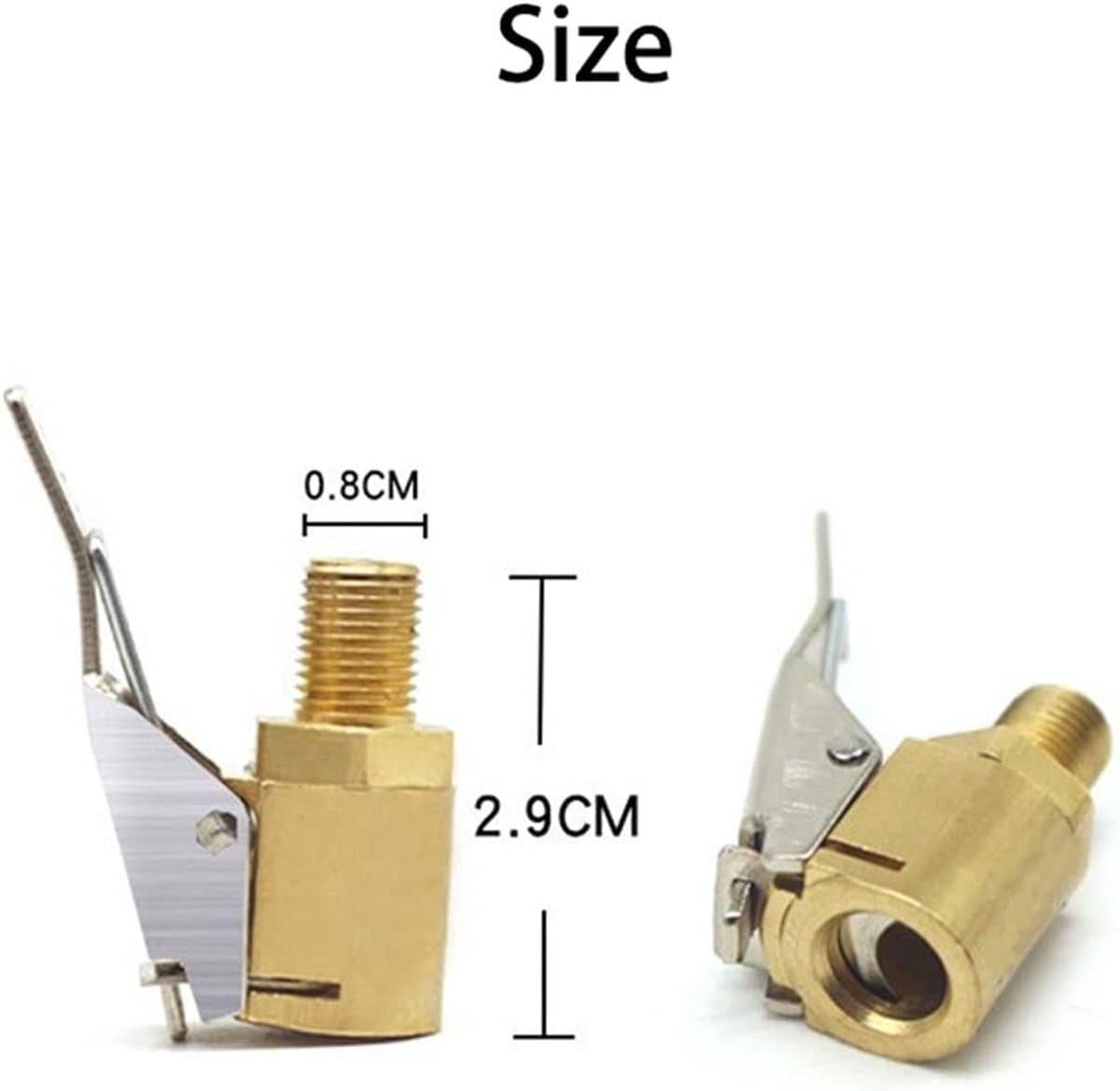 Ventiel Clip-Autoband Ventiel Pomp - Auto Messing - 8 mm - Band Oppompen - Connector - Auto Accessoire-1 stuks messing bandenventiel luchtpompclip, luchtklem bandenpomp compressor pomp verbinding vergrendelbare bandenpomp luchtklem adapter, universe thumbnail 7