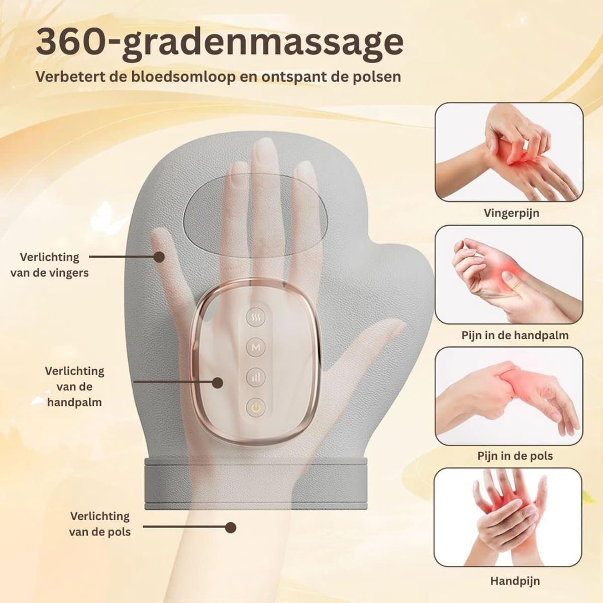 Handmassage Apparaat Grijs - 3 Standen & Doelgerichte Massage thumbnail 2
