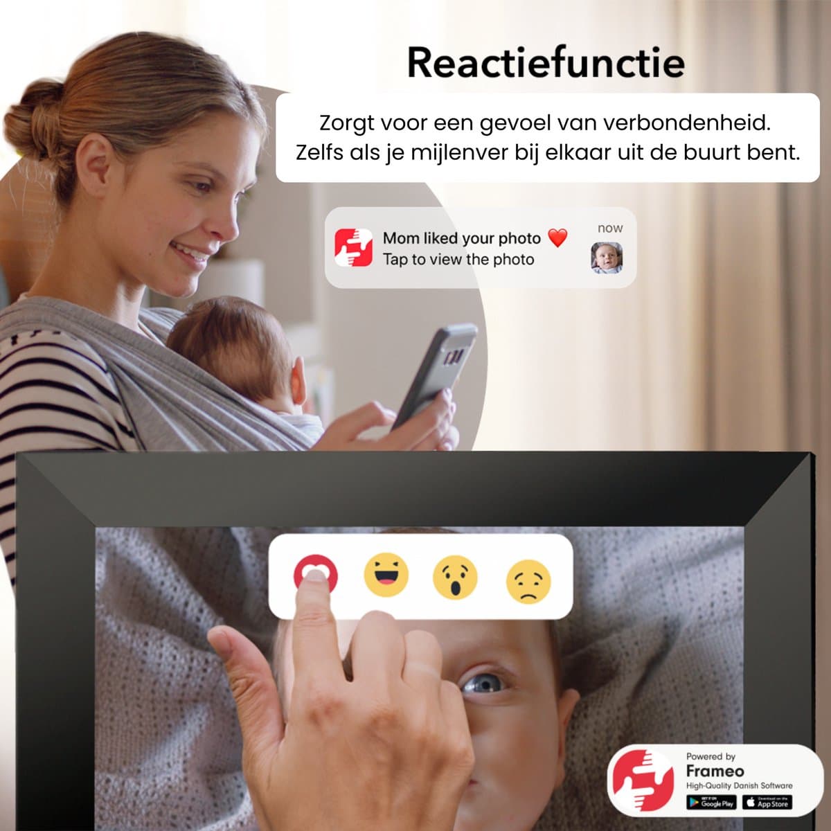 UMBRION Digitale Fotolijst - Draadloos - HD - Frameo - 10.1" - 32GB thumbnail 2