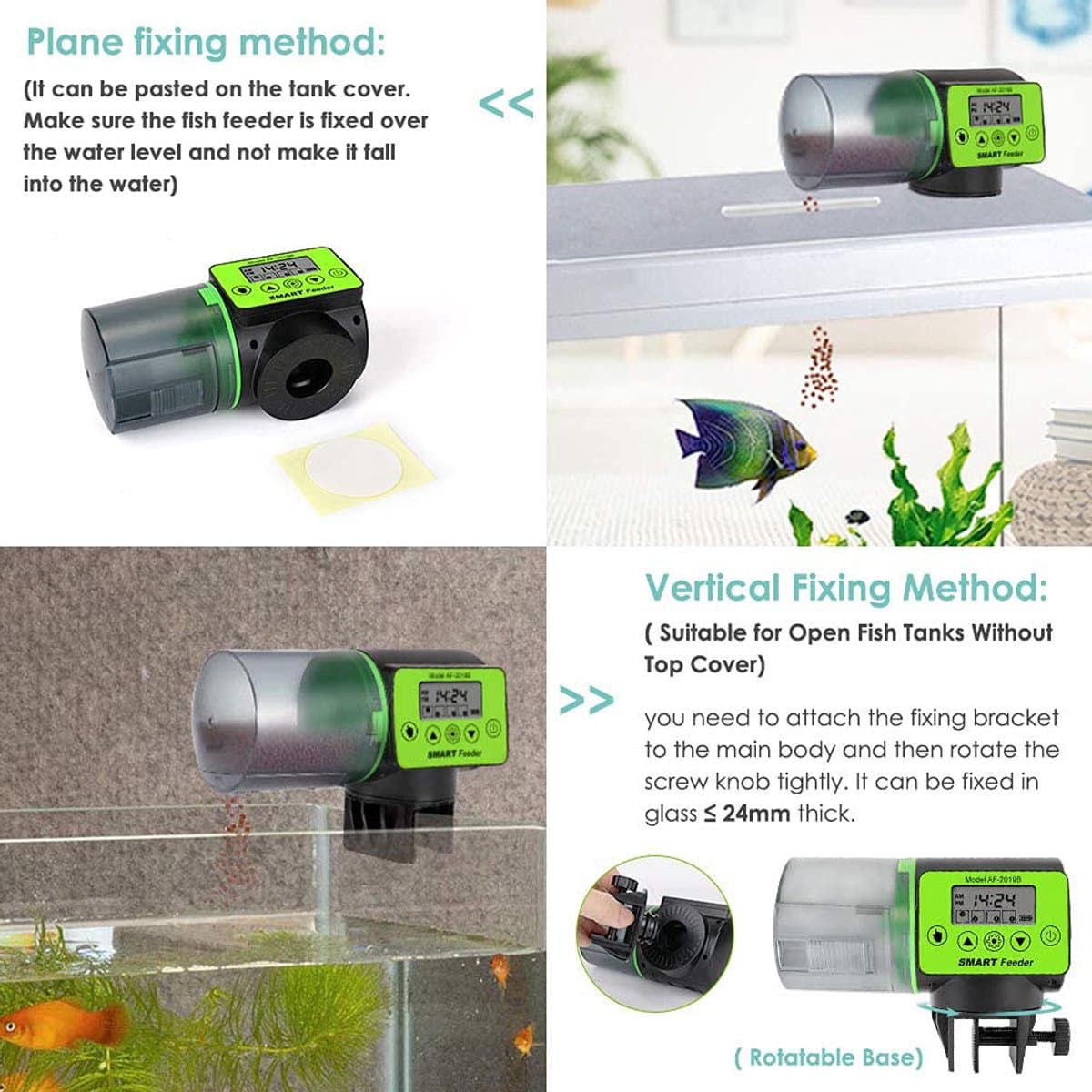 Automatische Voederautomaat - 200ml - Aquarium - Vissen Visvoer Voer Automaat - Visvoerdispenser met Timer - Automatische vissenvoerder - voor Aquarium, Vistank, Schildpaddentank thumbnail 3
