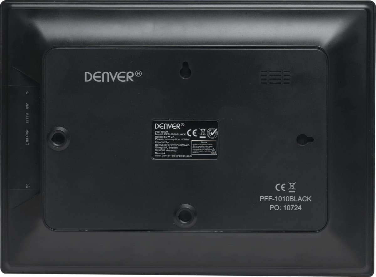Denver PFF-1010 - Digitale Fotolijst - Fotokader - 10.1 inch - IPS touchscreen - met Frameo software - Zwart thumbnail 8
