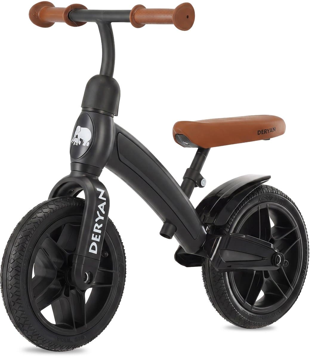 Deryan Luxe Loopfiets 10 inch - Zwart - EVA-wielen thumbnail 6