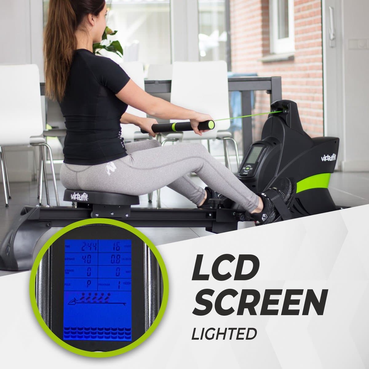 VirtuFit Semi-Pro Roeimachine - Ergometer - Magnetische Weerstand - 34 Programma's - Hartslagfunctie - Stil & Opklapbaar - Kinomap & FitShow - Roeitrainer - Roeiapparaat thumbnail 6