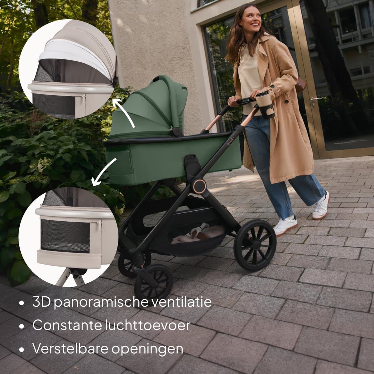 Lionelo Layla 3-in-1 kinderwagen - XXL set met autostoel thumbnail 8