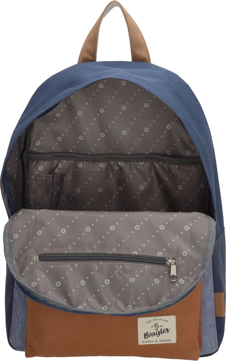 Beagles Originals Mulit Color Rugzak - School Tas - Rugtas - Kinderrugzak - 6-10 Jaar - Tablet Vak - Chromebook Vak - Jeansblauw thumbnail 5
