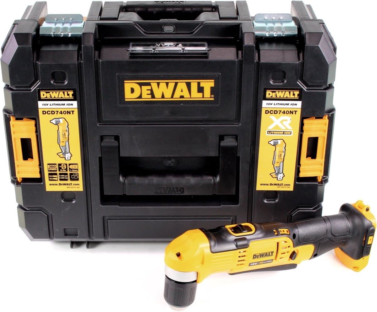 DeWalt DCD740NT-XJ haakse boormachine 18V, compact voor krappe ruimtes thumbnail 8