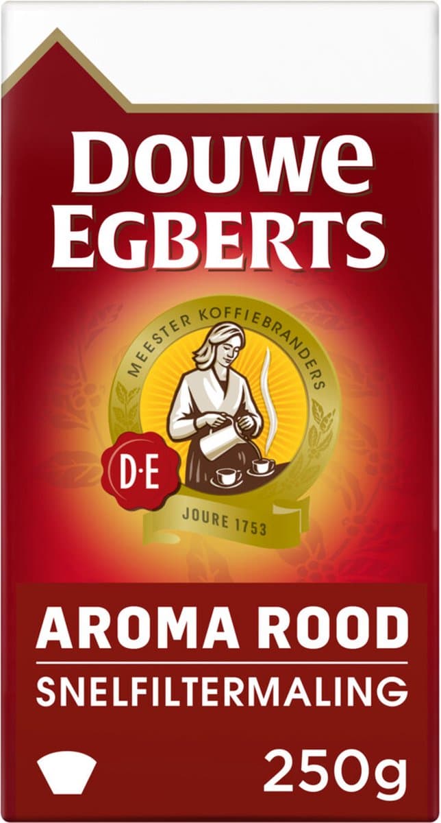 Douwe Egberts snelfiltermaling - Aroma Rood - 250 gram thumbnail 2