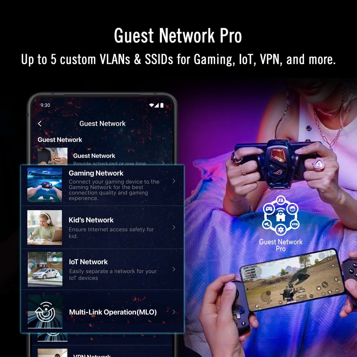 ASUS ROG Rapture GT-BE19000AI - Gaming Router - WiFi 7 - Tri-Band - 10G thumbnail 2