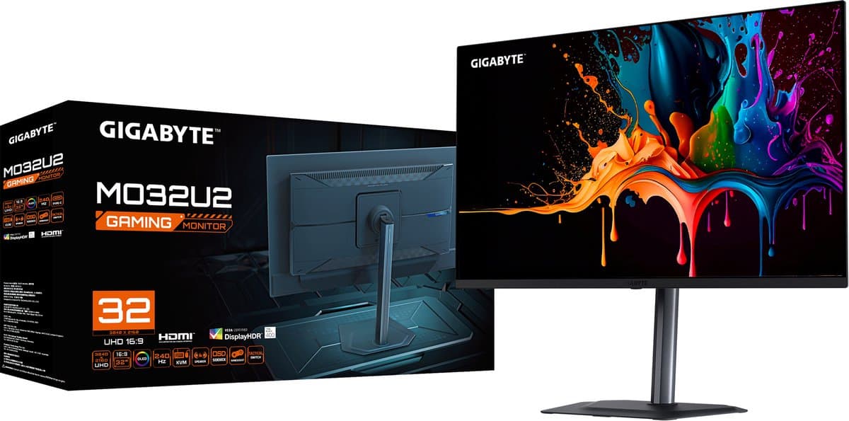 GIGABYTE MO32U2 - 4K OLED Gaming Monitor - 32 inch thumbnail 2