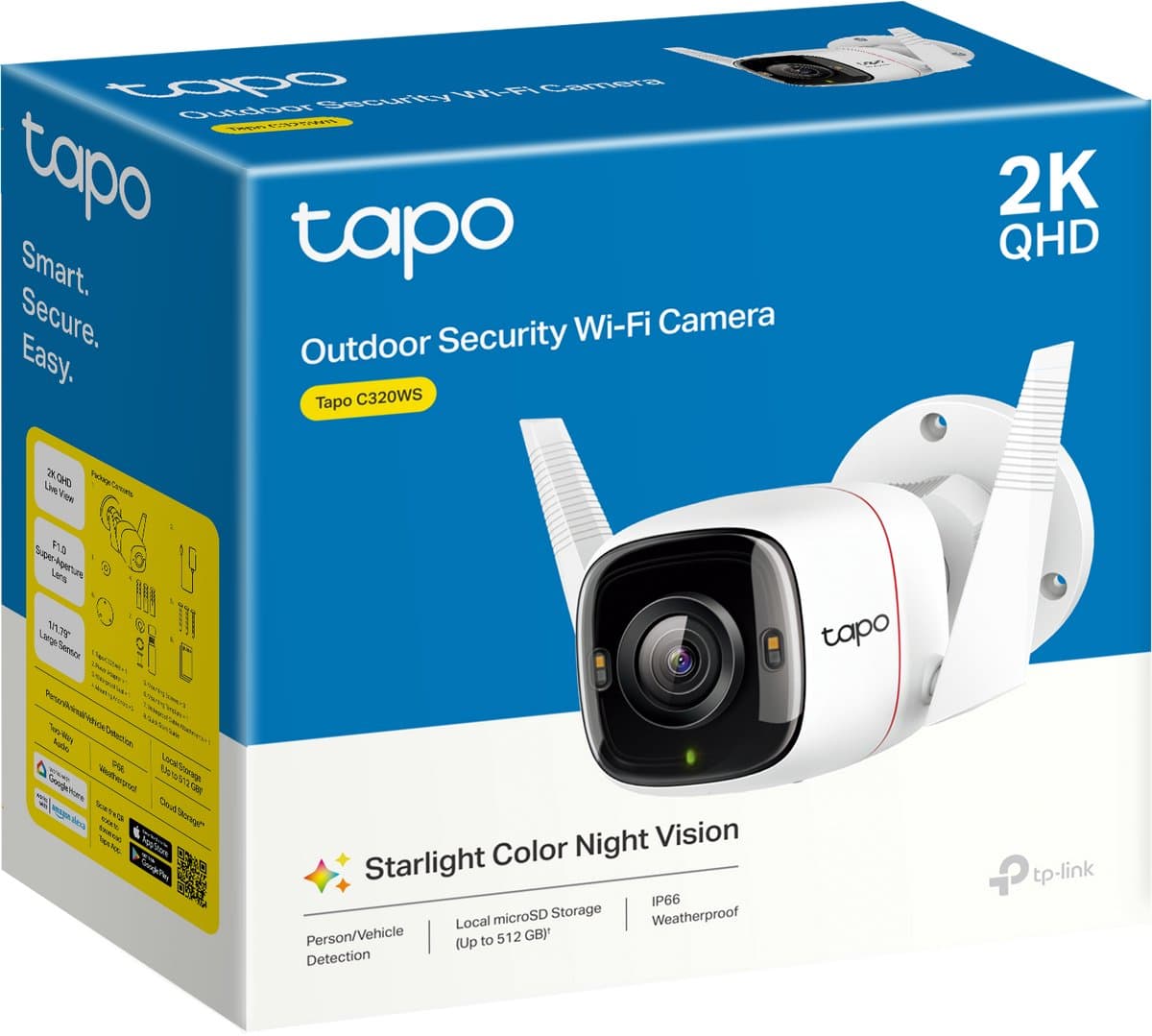 Tapo C320WS Beveiligingscamera buiten - 2K QHD - IP66 - WiFi thumbnail 4