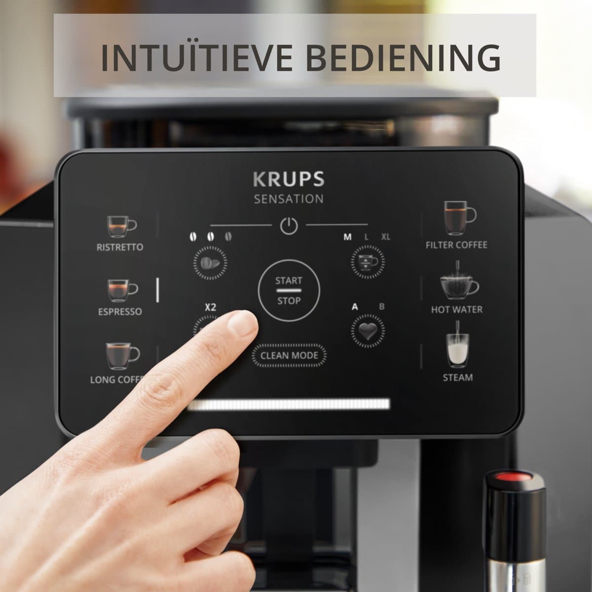 Krups Sensation C50 EA910B - Volautomatische Espressomachine - Nachtzwart - Favorieten Opslaan - Koffiemachine met bonen thumbnail 3