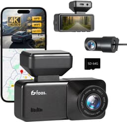 Productfoto van Faas Dashcam - Incl. GPS functie - met 64GB SD - 4K Full HD