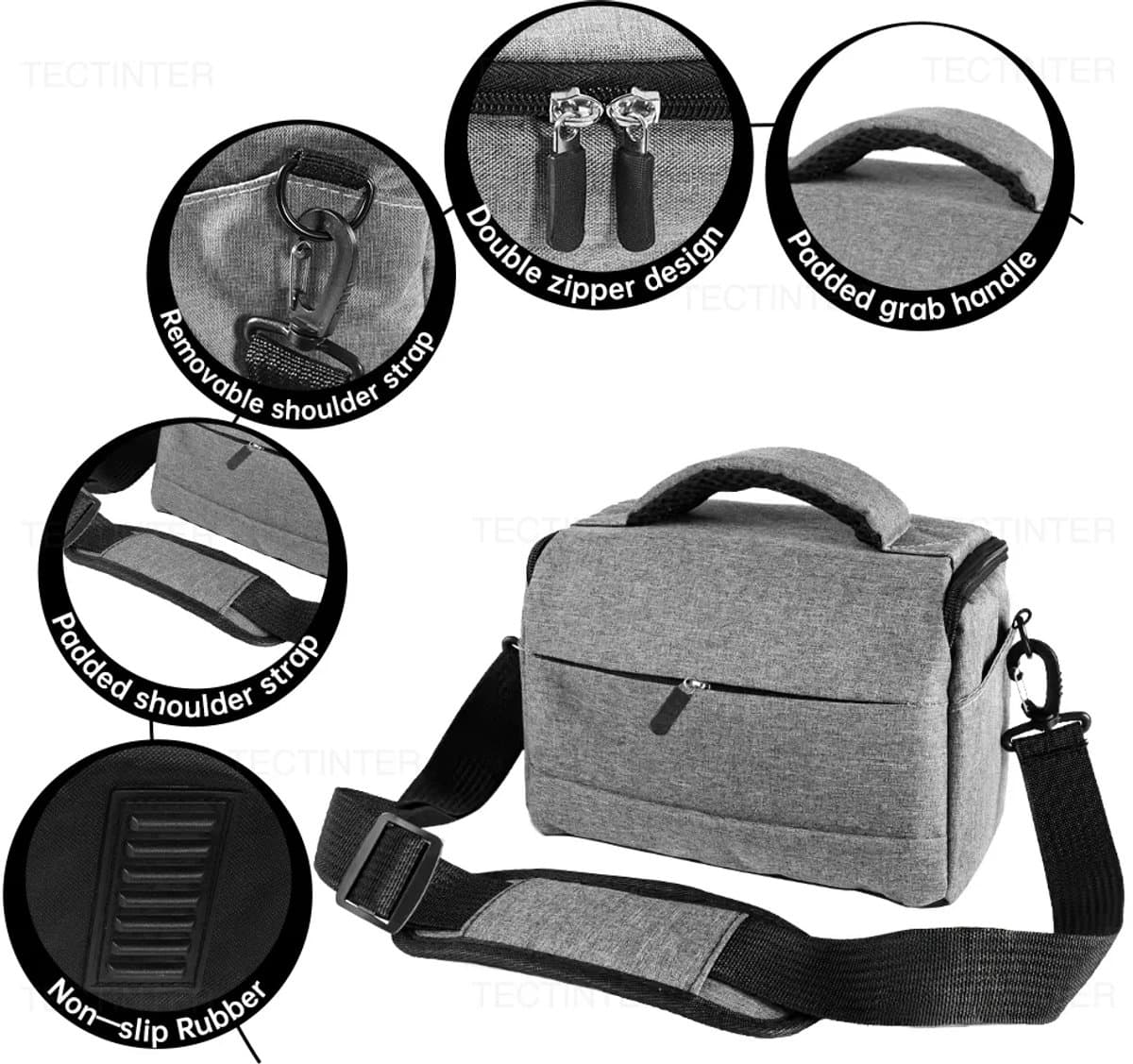 Auerberg Pro C5 schoudertas cameratas fototas voor Canon Nikon Olympus Fuji Pentax Sony foto camera video 5L thumbnail 4