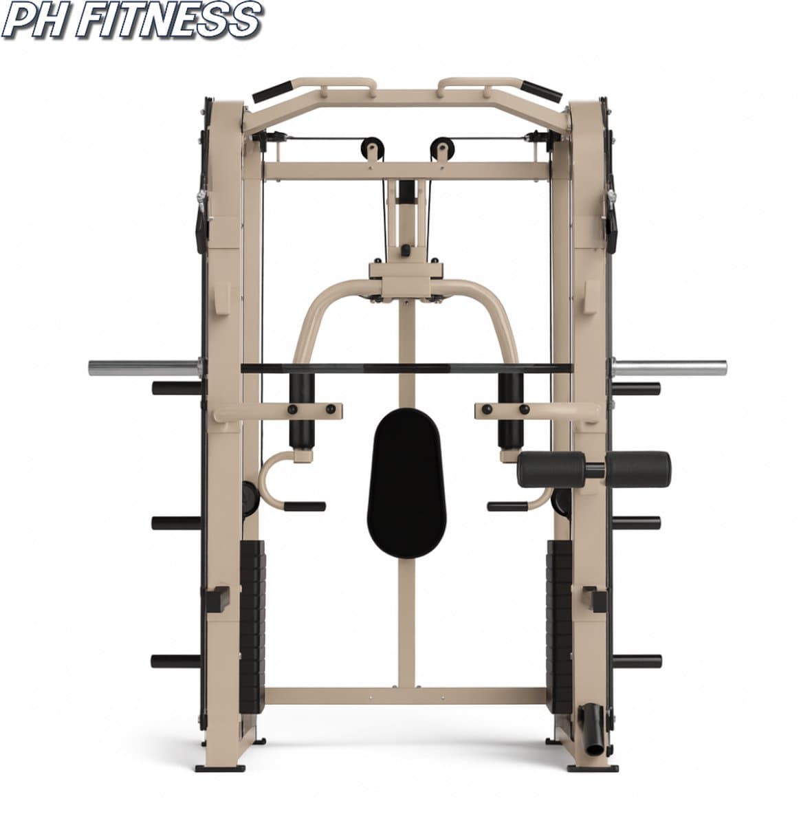 PH Fitness FUSION X Pro Rack – Professioneel Multifunctioneel Power Rack & Smith Machine (0°/7°), Dual Adjustable Cable Trainer 160 kg, Pec Deck, Lat Pulldown & Pull-Up Bar thumbnail 7