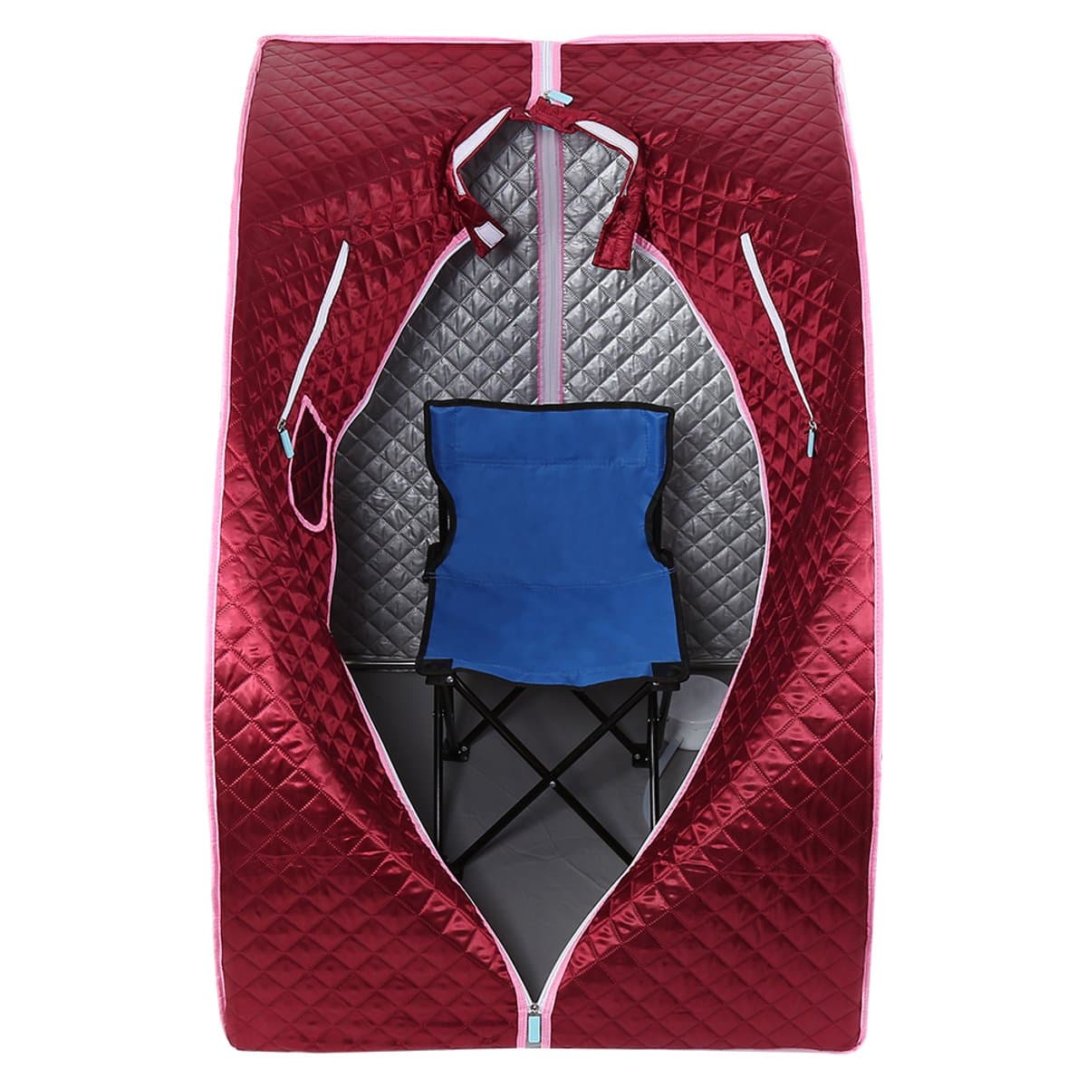 PIPIPOXER-Draagbare 1,8" stoomsauna, afslankende sauna, stoomcabine, gewichtsverliestherapie, 1000W, rood thumbnail 5